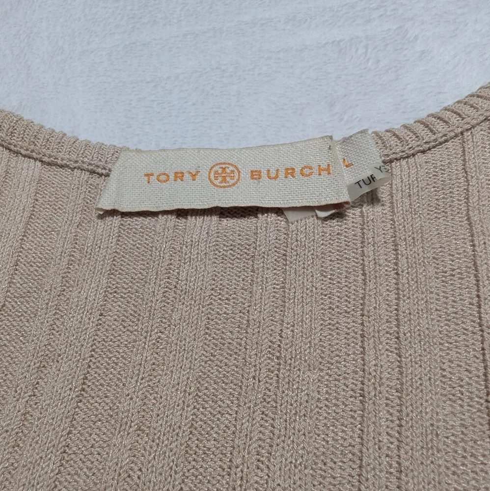 Tory Burch Sleeveless Knit Ribbed Sweater Dress Size Large